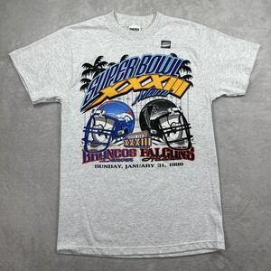 Vintage Super Bowl XXXIII Broncos Falcons Shirt Mens Medium NFL Football Tultex
